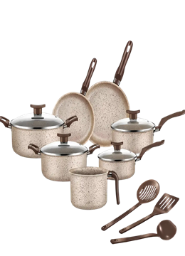 Conjunto de Panelas Antiaderente 10 Peças Coffee Cappuccino Imperial.
