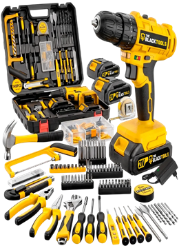 Parafusadeira Furadeira de Impacto The Black Tools TBKIT19.